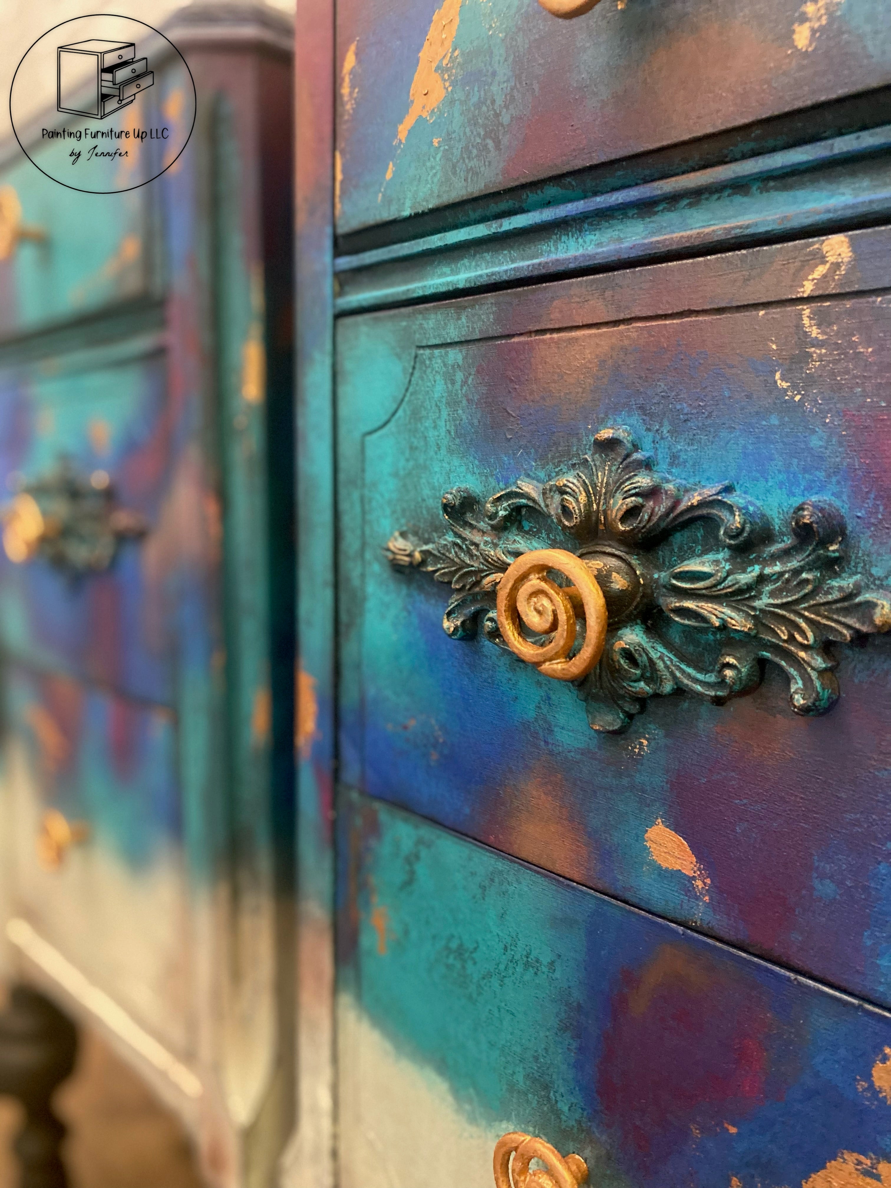 ✨SOLD✨Raku Pottery inspired end tables