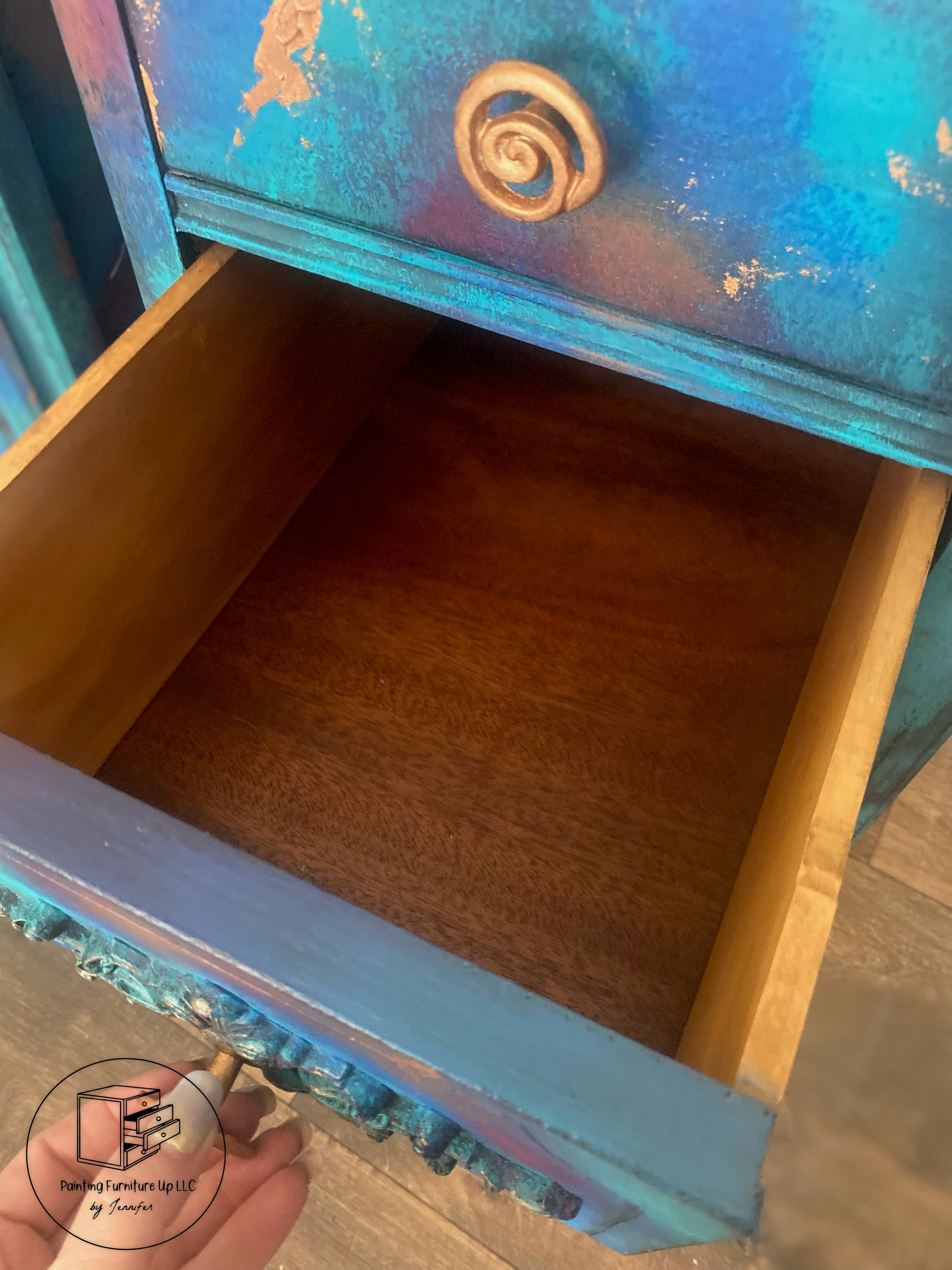 ✨SOLD✨Raku Pottery inspired end tables