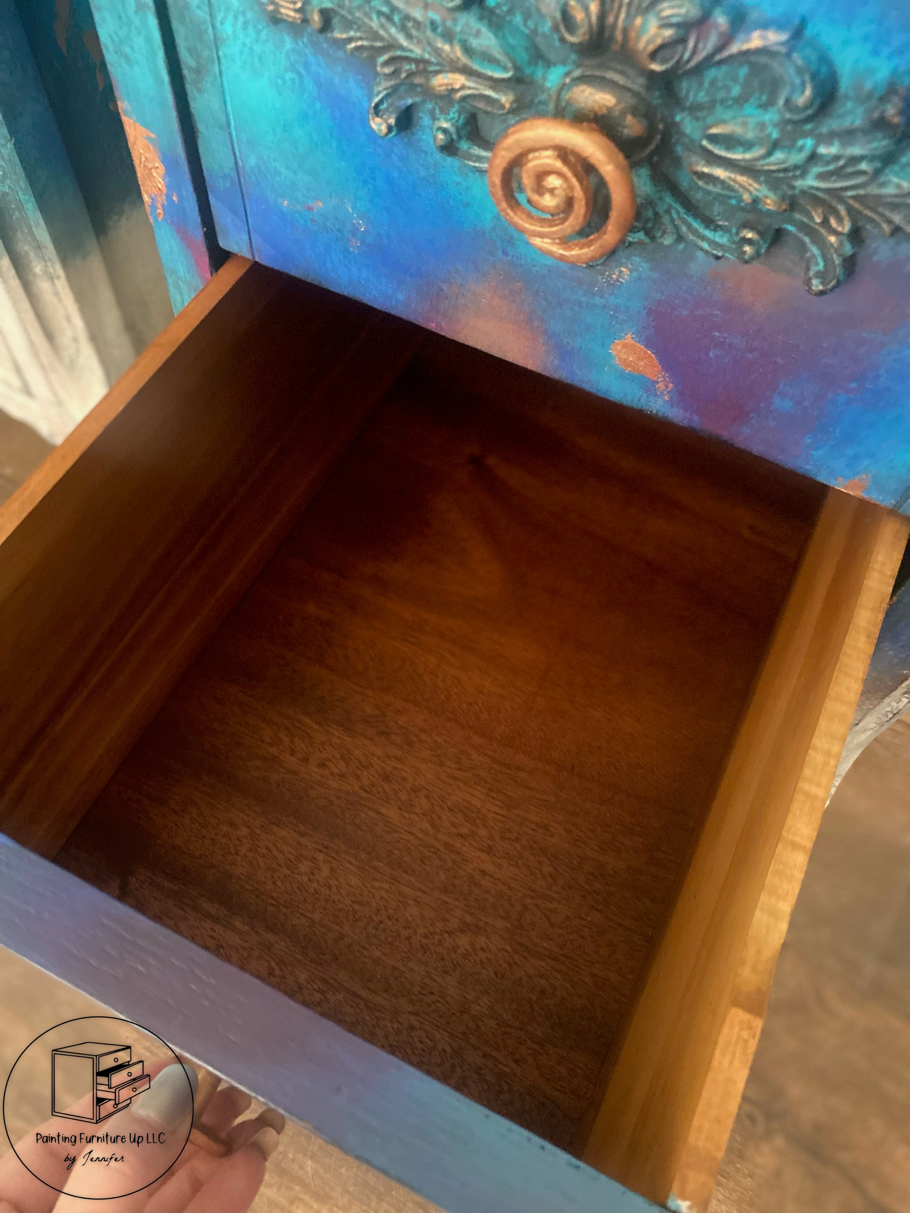 ✨SOLD✨Raku Pottery inspired end tables