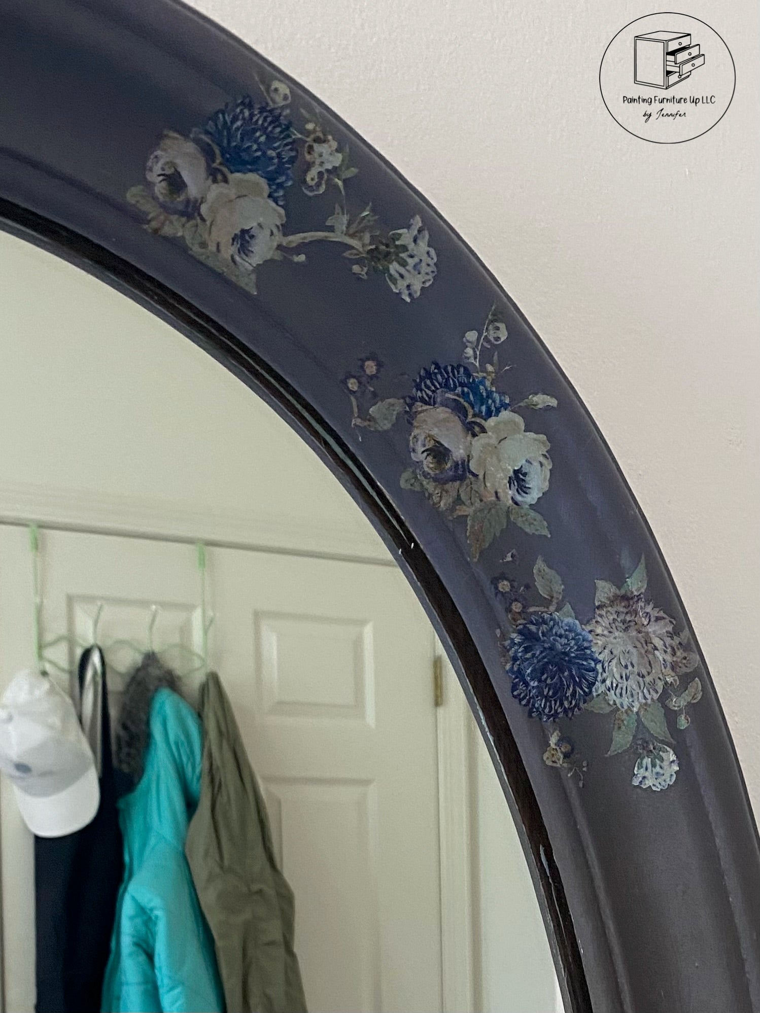 Two-Toned Oval Mirror