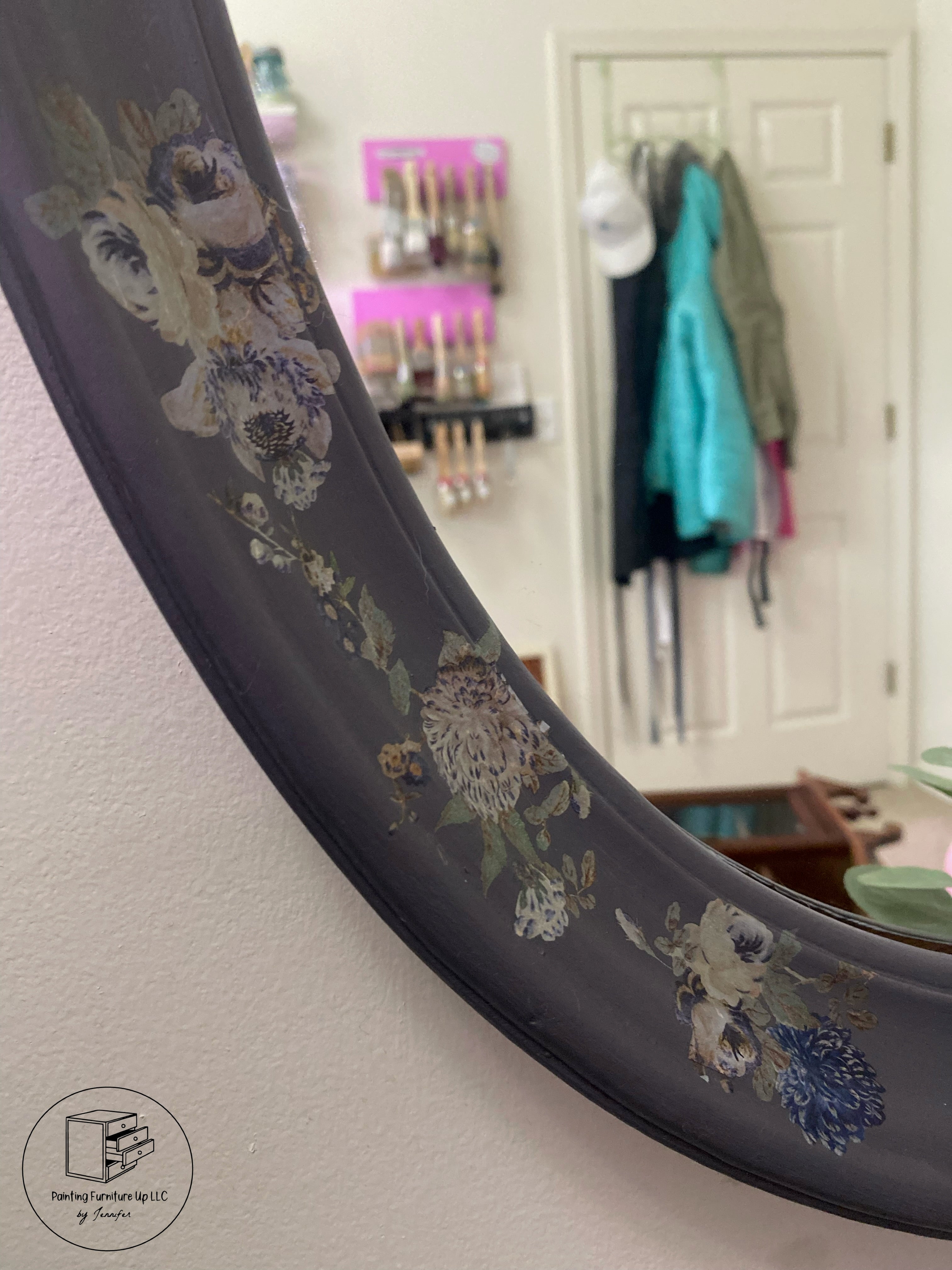 Two-Toned Oval Mirror