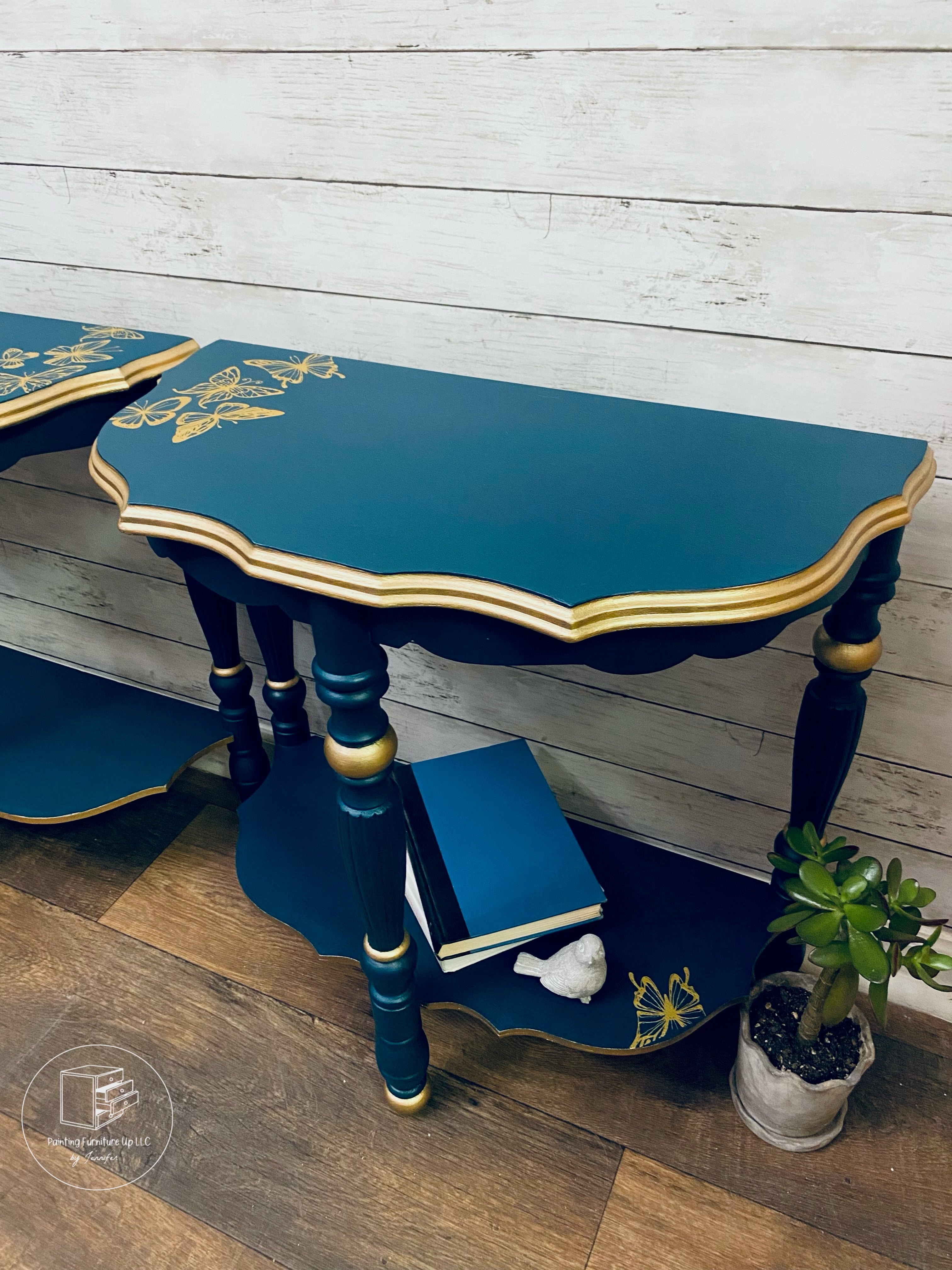 Half-Moon Pie Crust End Tables