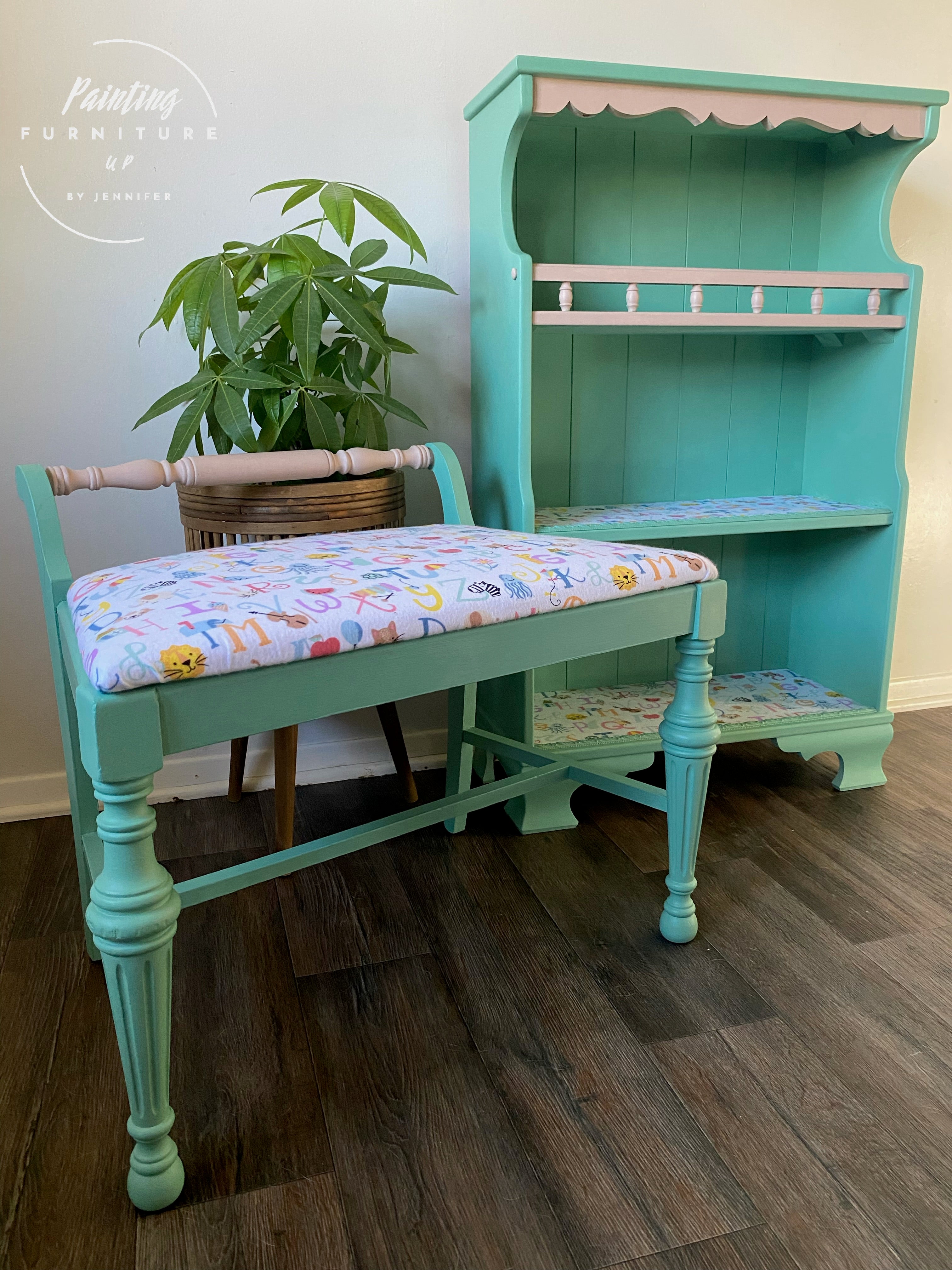 Children’s Bookshelf & Stool Set