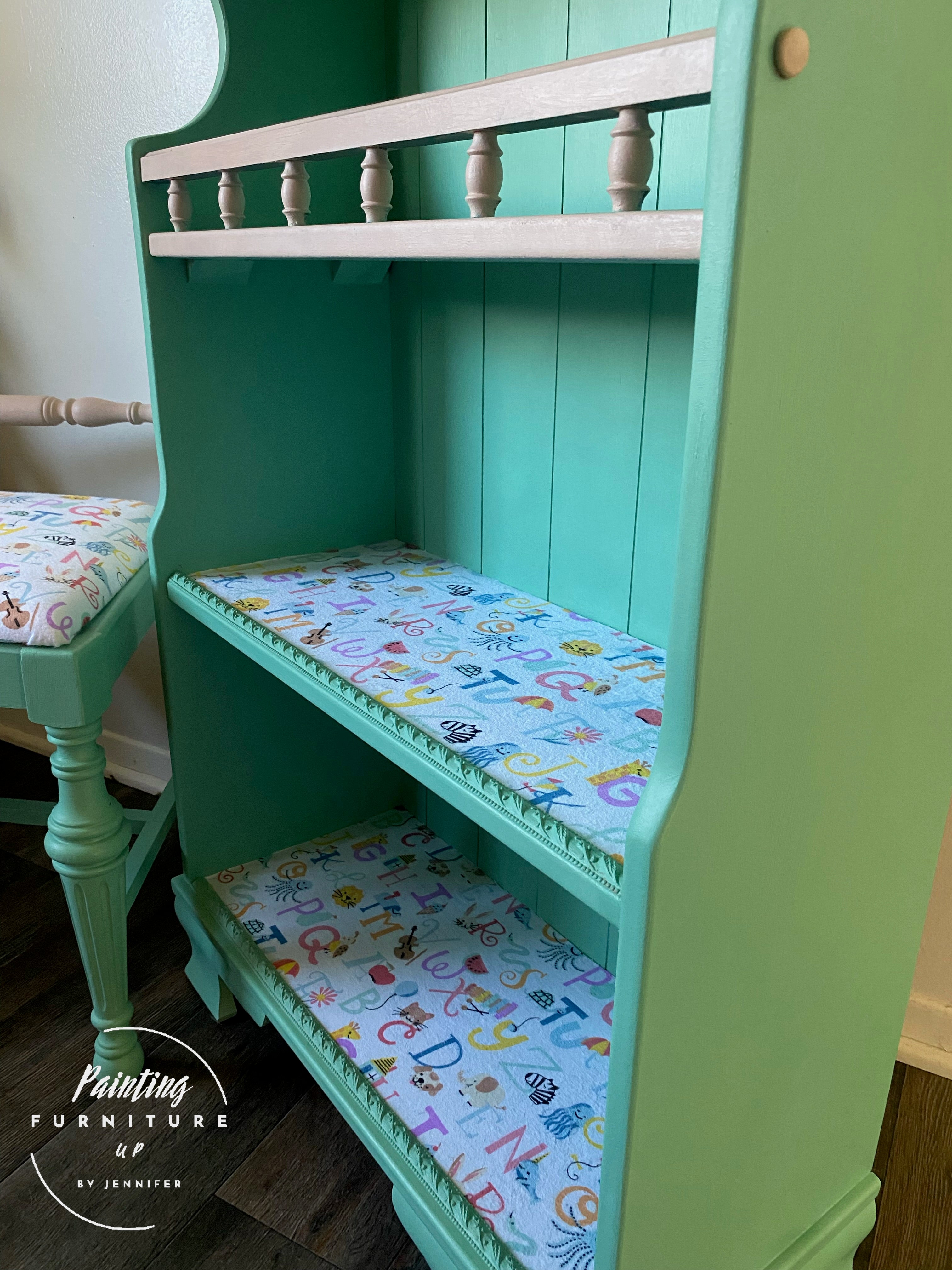 Children’s Bookshelf & Stool Set